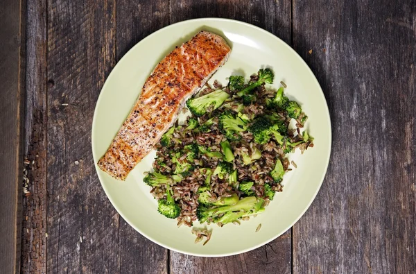 Salmon and Rice — Stock Photo, Image