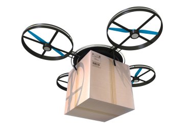 Package Delivery by Drone clipart