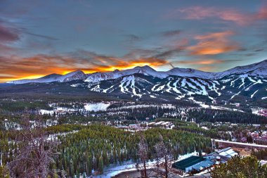 Sunset in Breckenridge HDR clipart