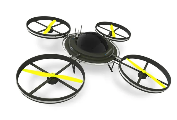 Quadricottero Dron isolato — Foto Stock