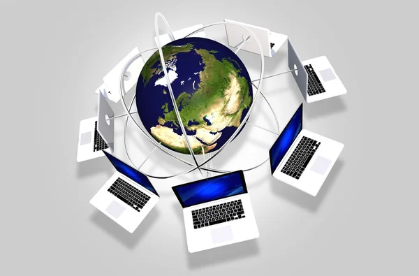 Computers Global Network — Stock Photo, Image