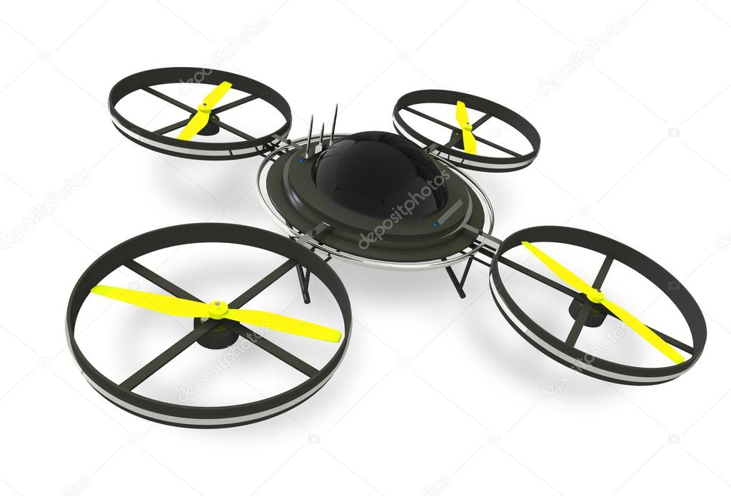 Quadcopter Dron Isolated