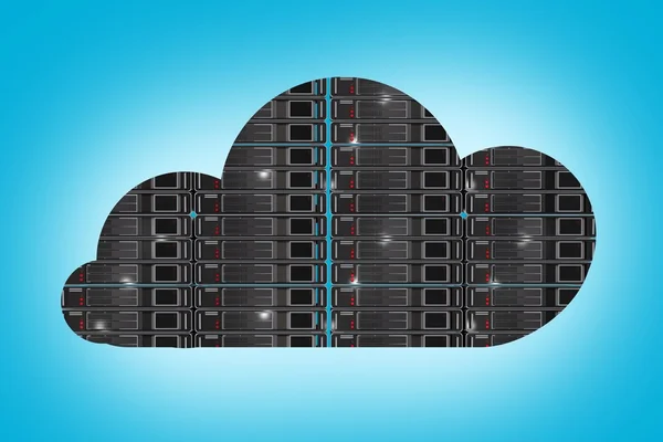 Hosting nel concetto di cloud — Foto Stock