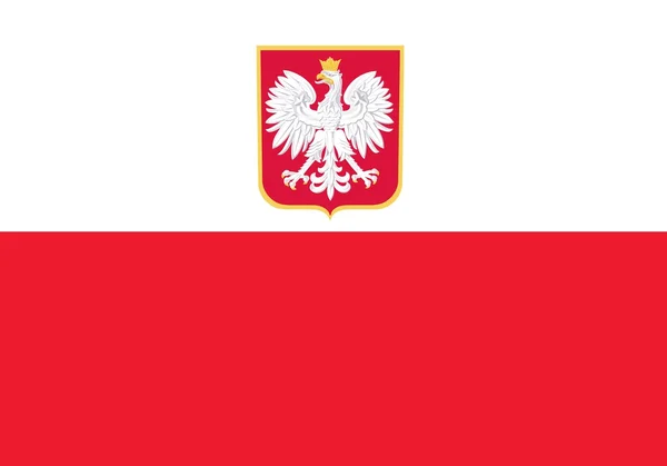 Polish Flag Flat Illustration — Stock Photo, Image