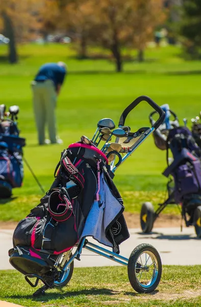 Chariots de golf push-pull — Photo