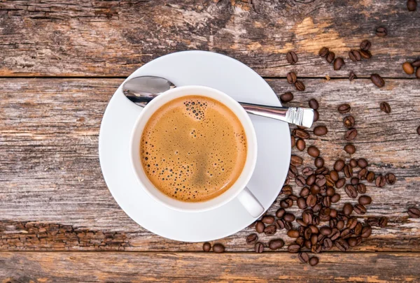 Caffè in tazza bianca — Foto Stock