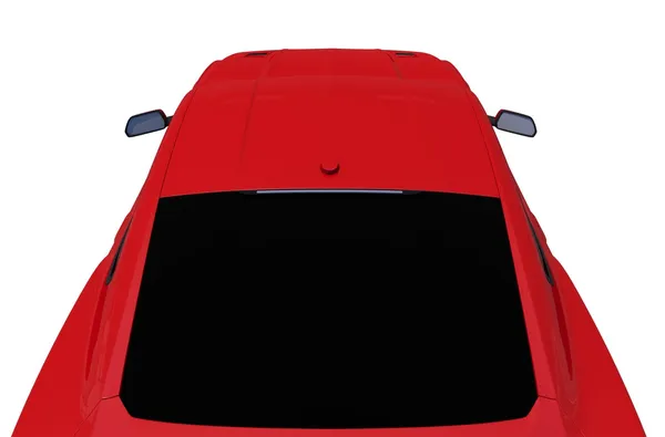 Czerwony samochód tylnej górnej stronie — Zdjęcie stockowe