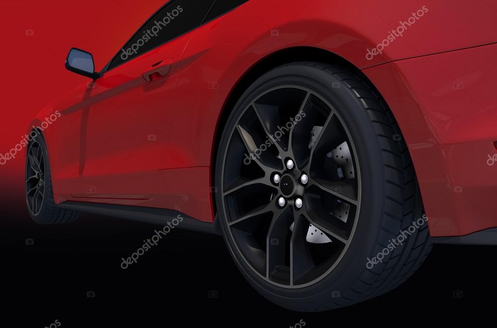 Red Sports Car Side View — Stock Photo © 46723879