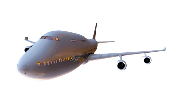 Izole jet uçak — Stok fotoğraf