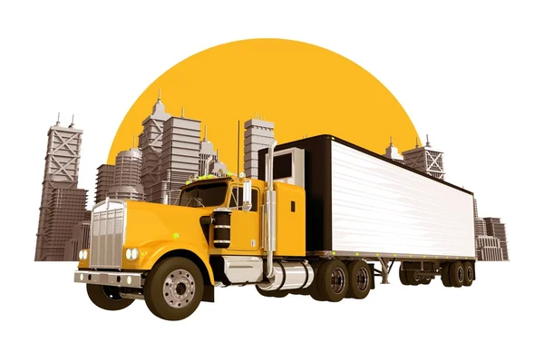 Trucking Industry Skyline — Stock Photo, Image