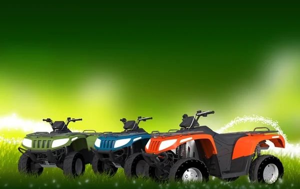 ATV Quad on the Meadow — стоковое фото