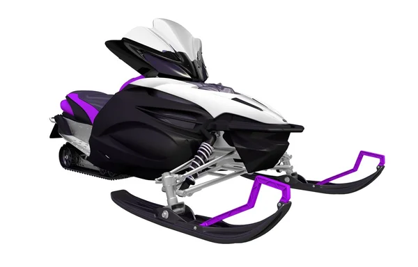 Snowmobile preto roxo — Fotografia de Stock