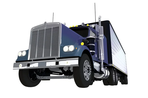 Leeftijd blauwe vrachtwagen geïsoleerd — Stockfoto