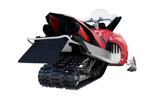 Red Snowmobile Isolated — Stock Photo, Image