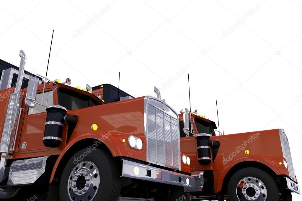 Semi Trucks Convoy