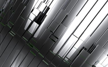 parlak metal çubuklar zemin