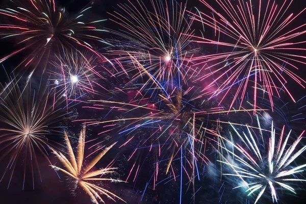 Fuochi d'artificio sfondo esplosione — Foto Stock