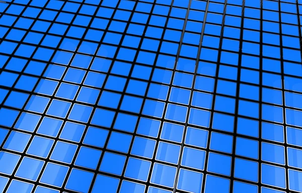 Blaue 3D Würfel Hintergrund — Stockfoto