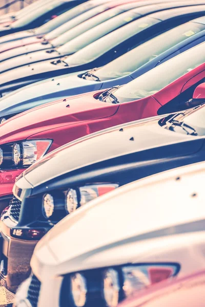 Cars in Dealer Stock — Stock Photo, Image