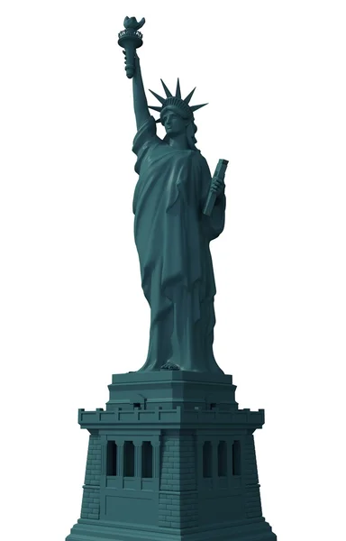 Statua della Libertà Isolato 3D — Foto Stock