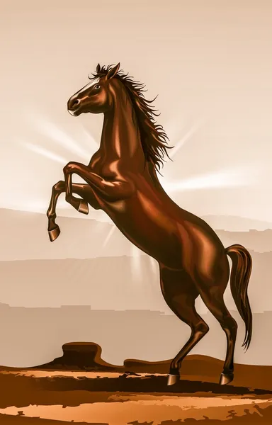 Allevamento cavallo Illustrazione — Foto Stock