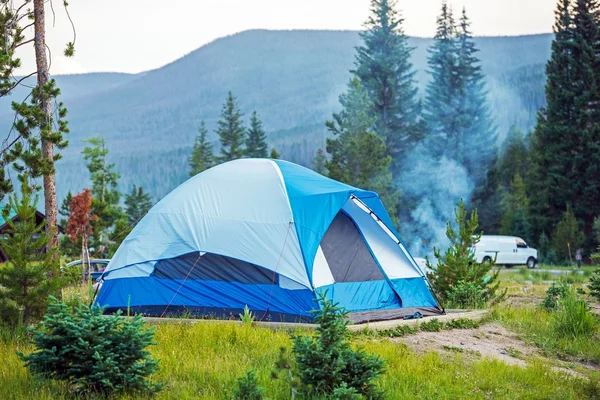 Camping tält i colorado — Stockfoto