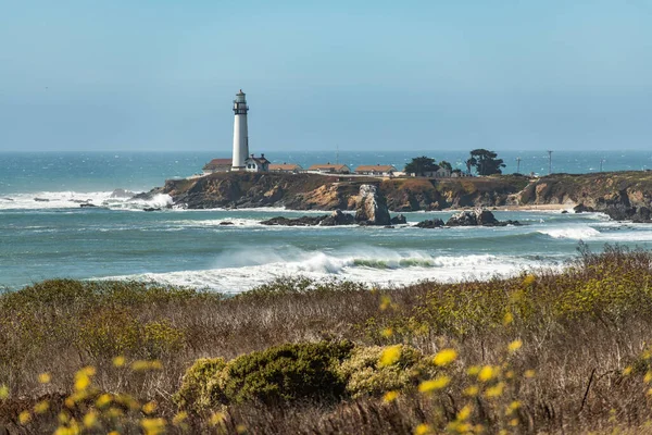 Pescadero Kaliforniya Daki Pigeon Point Işık Stasyonu Eyalet Parkı Pasifik — Stok fotoğraf