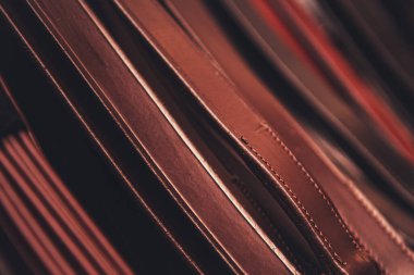 Hakiki Kahverengi Deri Kemerler Kapatın