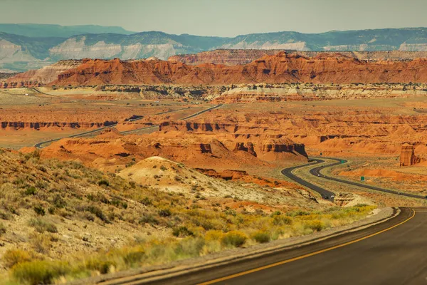 Malownicza Utah Rocky Wilderness Autostrada Międzystanowa Stany Zjednoczone Ameryki — Zdjęcie stockowe