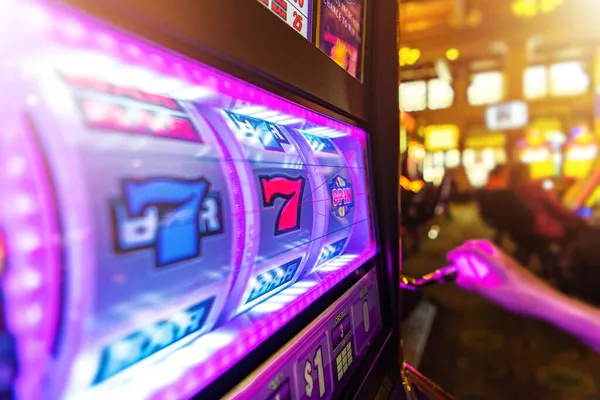 Las Vegas Digital Slot Machines Játék Kaszinó Szerencsejáték Téma — Stock Fotó