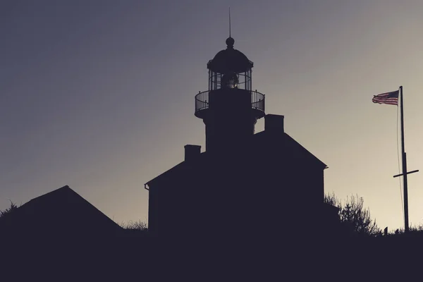 Old Point Loma Lighthouse Located Point Loma Peninsula Mouth San — стоковое фото