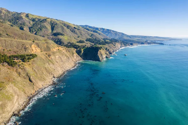 Södra Kalifornien Scenic Coastline Flygfoto Cambria Förenta Staterna — Stockfoto