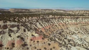 Raw Utah Rocky Landscape Aerial View