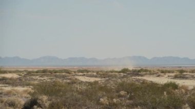 Dust Devil and Extreme Heat in Southern California Mojave Desert Raw Landscape. United States of America.