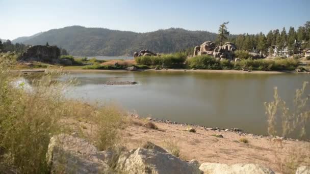 Very Low Water Levels Big Bear Lake California United States — Wideo stockowe
