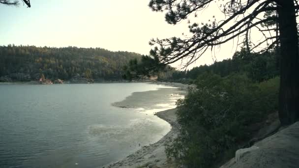Low Water Levels Big Bear Lake California United States America — Stock video