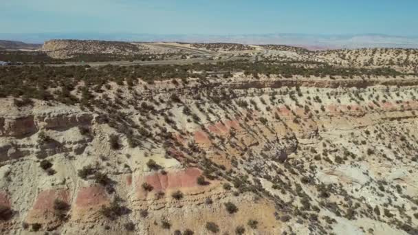 Raw Utah Rocky Landscape Aerial View — Vídeo de stock