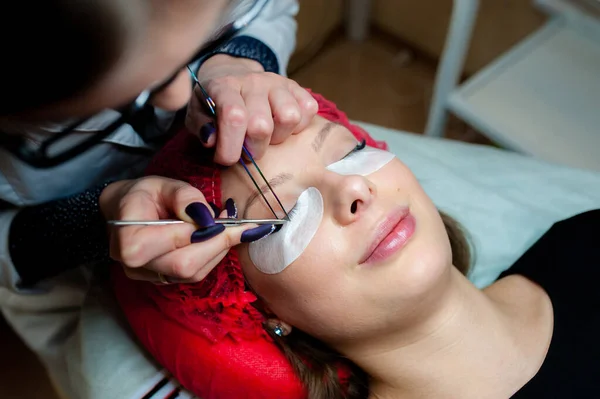 Verzorging Van Wimpers Schoonheidssalon — Stockfoto