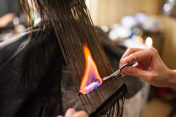 Brand Haargroei Behandeling Schoonheidssalon — Stockfoto