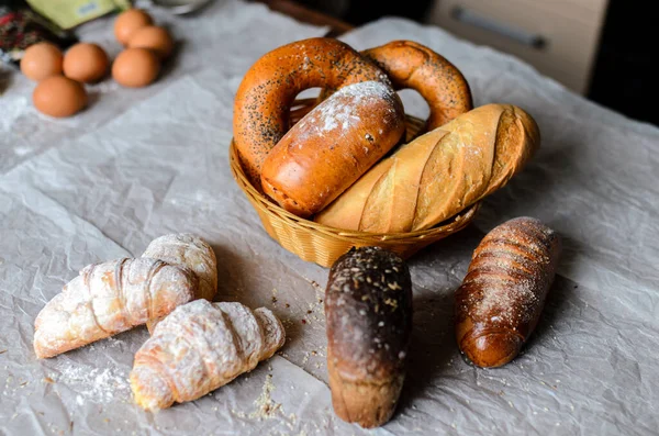 Natura Morta Dei Prodotti Del Pane — Foto Stock