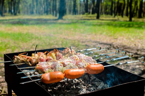 Schweinefleisch Kotelett Auf Dem Grill — Stockfoto