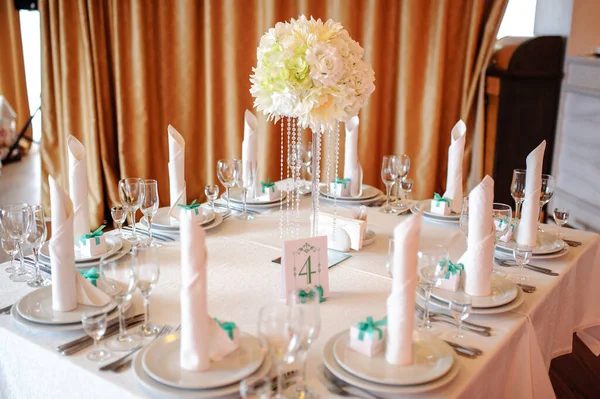 Hermosa Decoración Mesa Para Boda — Foto de Stock