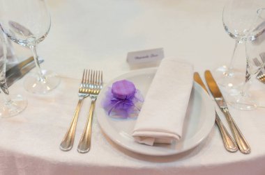 Şenlikli bir etkinlik için güzel bir masa. Düğün süslemeleri