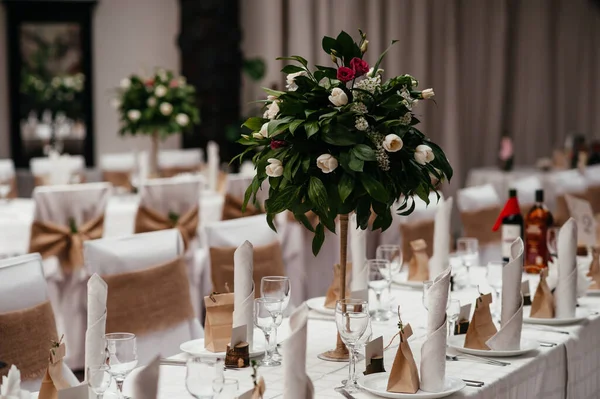 Hermosa Mesa Para Evento Festivo Decoraciones Boda — Foto de Stock