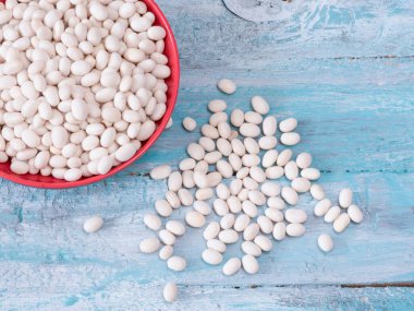 Raw beans background. Vegetarian and vegan diet. Background of beans full image.