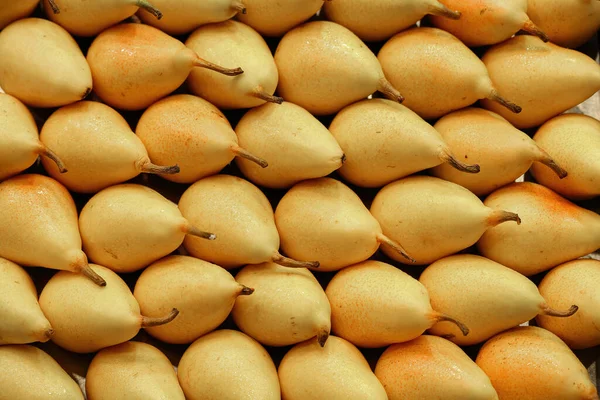 Texture background of fresh yellow  pears