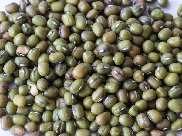 Green Lentils Wood Background Edible Raw Pulses Legume Family — стоковое фото