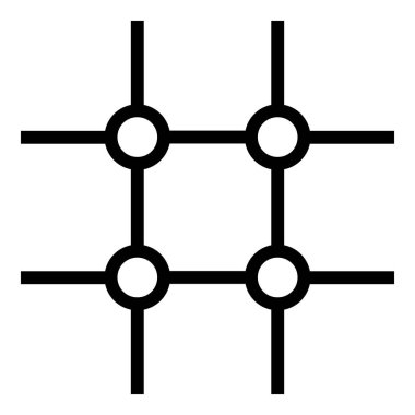 Vektör Eksik Kare Izgara Düz Simge ResmiComment