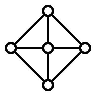 Vektör Rhombus Izgara Merkezleri Düz Simge Resimleri