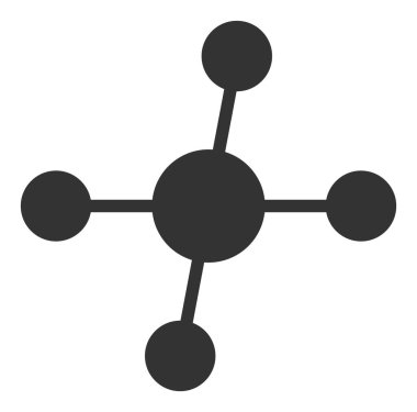 Vektör Bağlantıları Düz Simge Simgesi